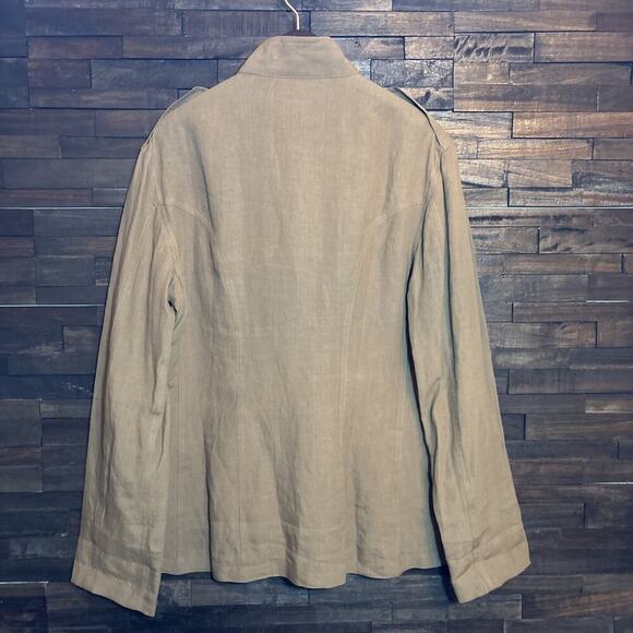 Vintage Ralph Lauren Purple Label Field Jacket 1994 Runway Linen 12 Safari Army - Picture 3 of 12
